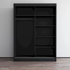 Armoire moderne Aria brillante 2 portes avec miroir
