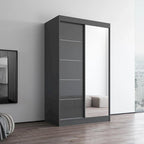 Armoire moderne Aria brillante 2 portes avec miroir