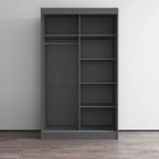 Armoire moderne Aria brillante 2 portes avec miroir