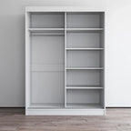 Armoire moderne Aria brillante 2 portes avec miroir