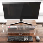 Bureau informatique en forme de L de 60 po avec support d'écran et étagère de rangement pour bureau à domicile
