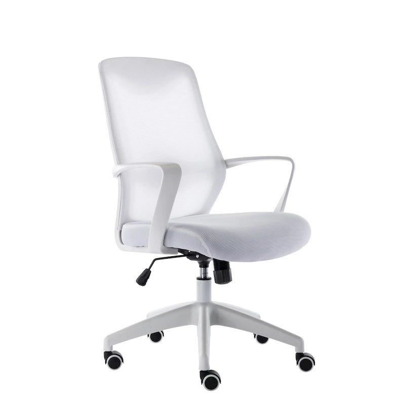 Chaise de bureau ergonomique en maille avec assise et support lombaire réglables en hauteur