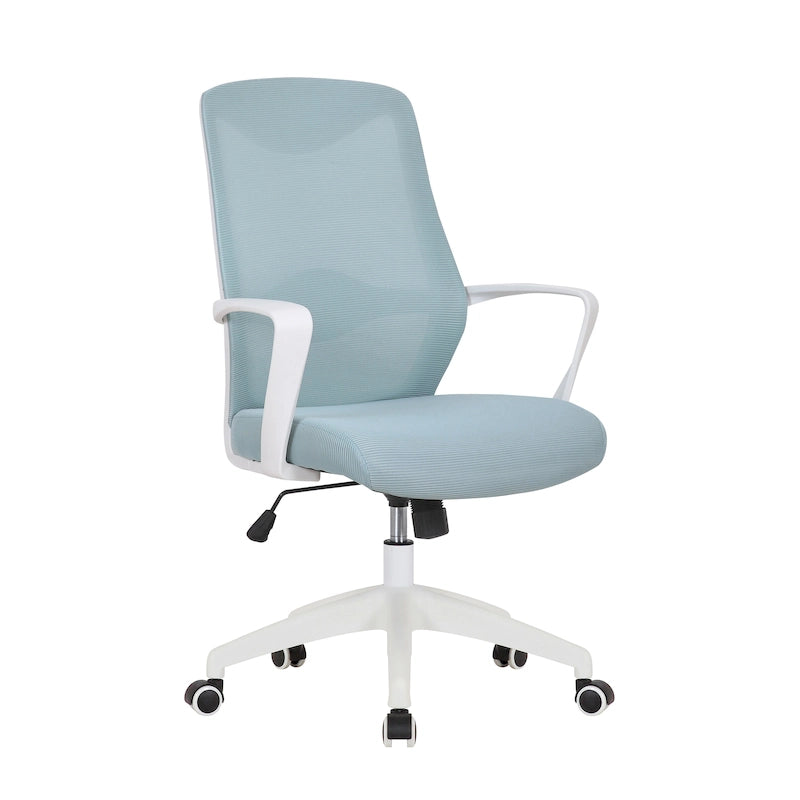 Chaise de bureau ergonomique en maille avec assise et support lombaire réglables en hauteur