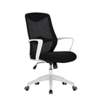 Chaise de bureau ergonomique en maille avec assise et support lombaire réglables en hauteur