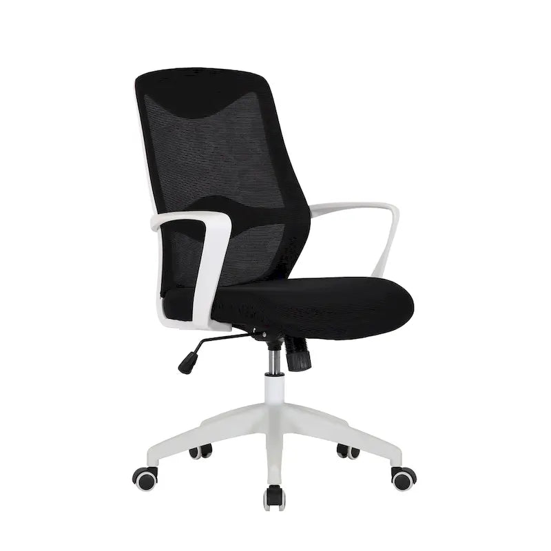 Chaise de bureau ergonomique en maille avec assise et support lombaire réglables en hauteur