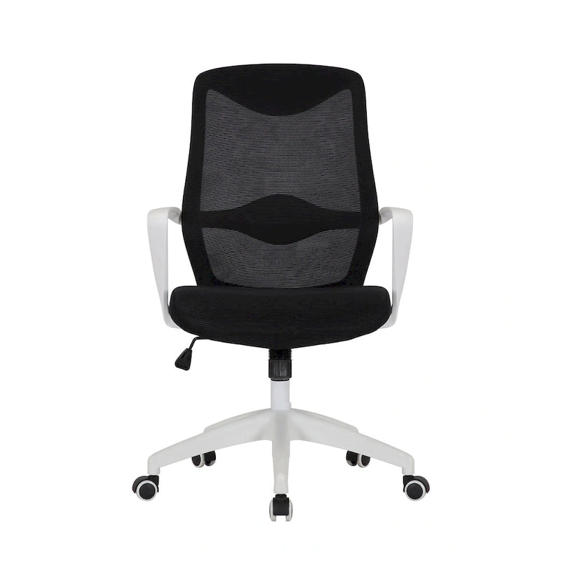 Chaise de bureau ergonomique en maille avec assise et support lombaire réglables en hauteur