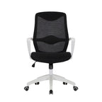 Chaise de bureau ergonomique en maille avec assise et support lombaire réglables en hauteur