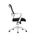 Chaise de bureau ergonomique en maille avec assise et support lombaire réglables en hauteur