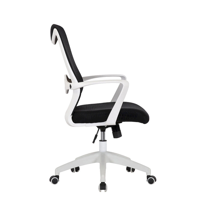 Chaise de bureau ergonomique en maille avec assise et support lombaire réglables en hauteur