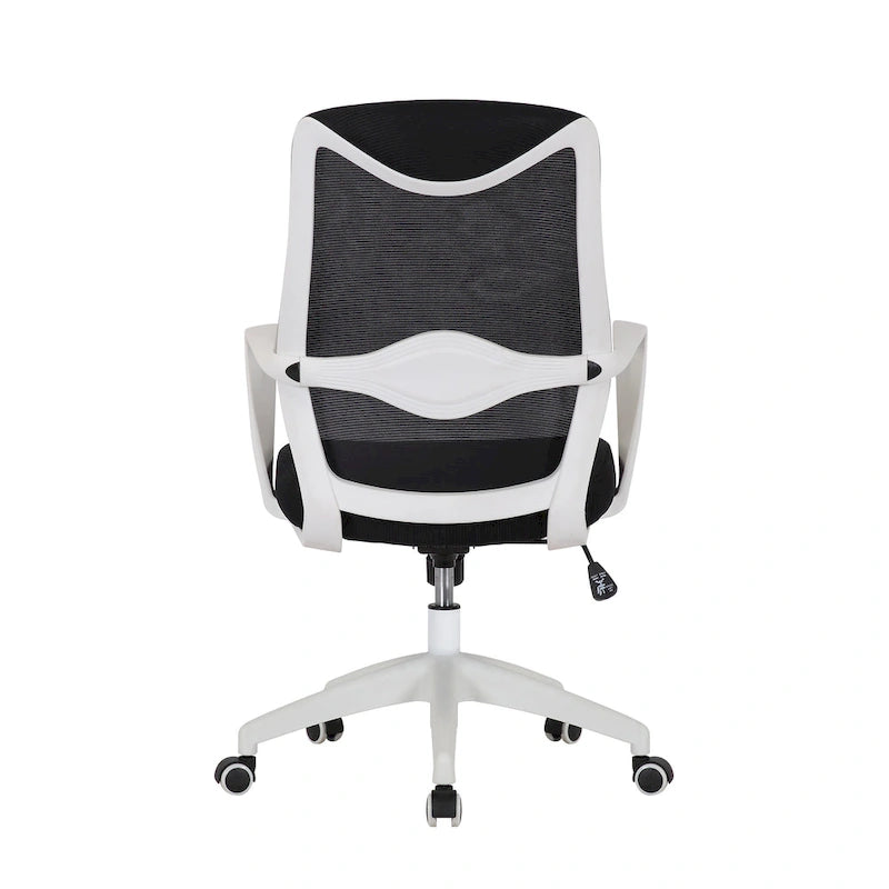 Chaise de bureau ergonomique en maille avec assise et support lombaire réglables en hauteur