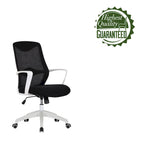 Chaise de bureau ergonomique en maille avec assise et support lombaire réglables en hauteur