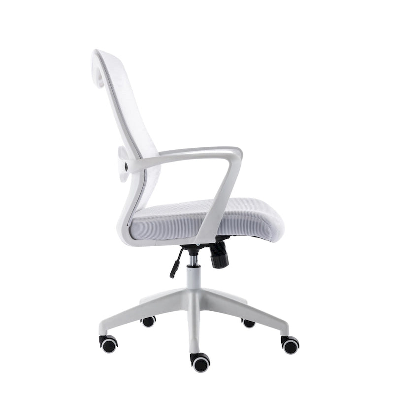 Chaise de bureau ergonomique en maille avec assise et support lombaire réglables en hauteur
