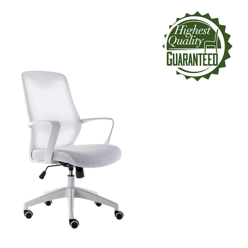 Chaise de bureau ergonomique en maille avec assise et support lombaire réglables en hauteur