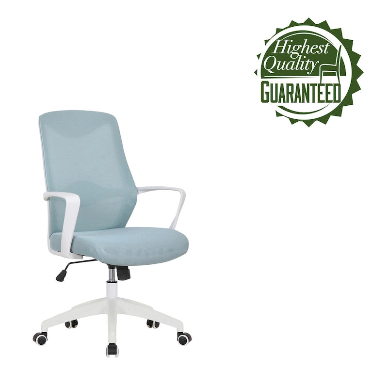 Chaise de bureau ergonomique en maille avec assise et support lombaire réglables en hauteur