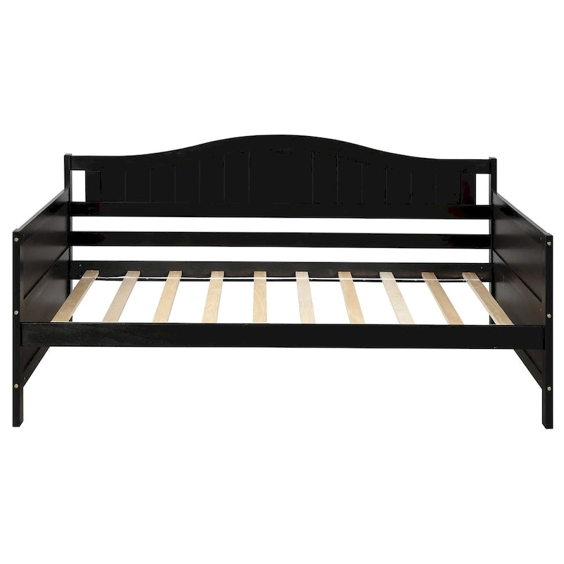 Lit de repos double en bois avec lit gigogne