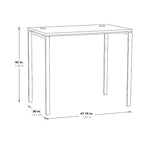 Bureau haut 42 po noir ou blanc