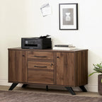 South Shore Helsy 2-drawer Credenza Cabinet with Doors