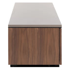 Meuble TV chevrons 60 po avec fini noyer et 4 portes de rangement