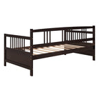 Lit de repos jumeau en bois massif avec rangement et 10 lattes – Canapé et lit combinés