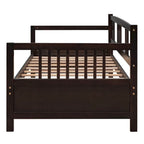Lit de repos jumeau en bois massif avec rangement et 10 lattes – Canapé et lit combinés
