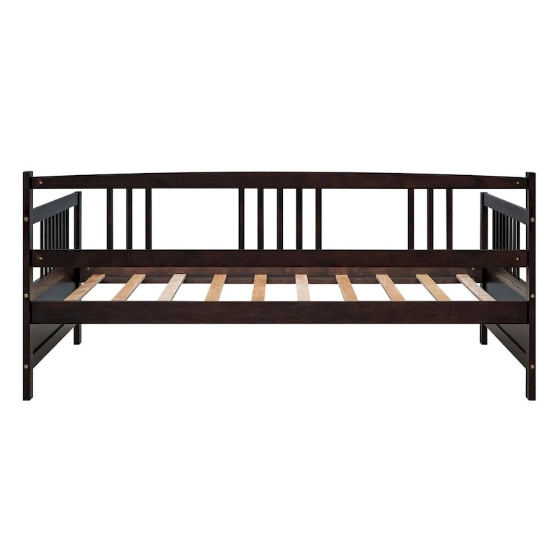 Lit de repos jumeau en bois massif avec rangement et 10 lattes – Canapé et lit combinés