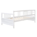 Lit de repos jumeau en bois massif avec rangement et 10 lattes – Canapé et lit combinés