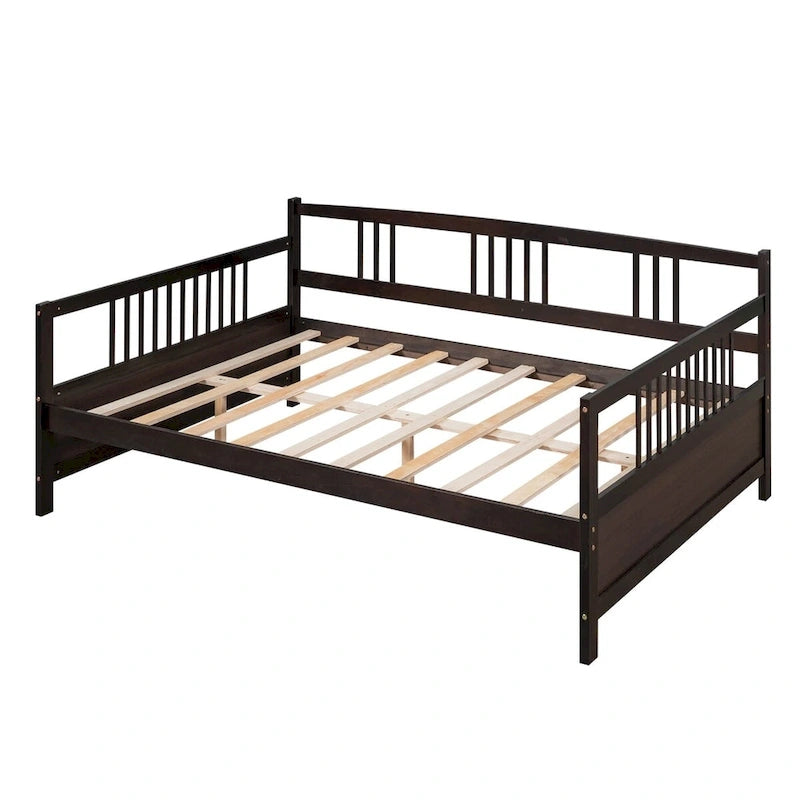 Lit de repos jumeau en bois massif avec rangement et 10 lattes – Canapé et lit combinés