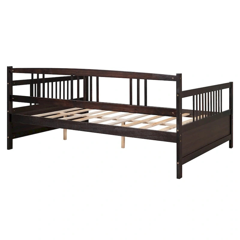 Lit de repos jumeau en bois massif avec rangement et 10 lattes – Canapé et lit combinés