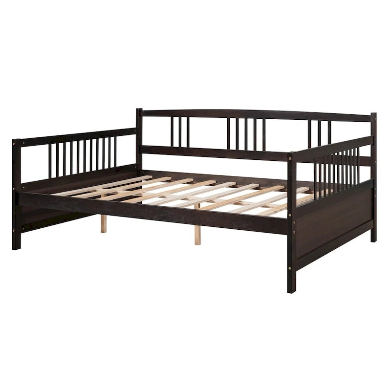 Lit de repos jumeau en bois massif avec rangement et 10 lattes – Canapé et lit combinés