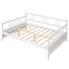 Lit de repos jumeau en bois massif avec rangement et 10 lattes – Canapé et lit combinés