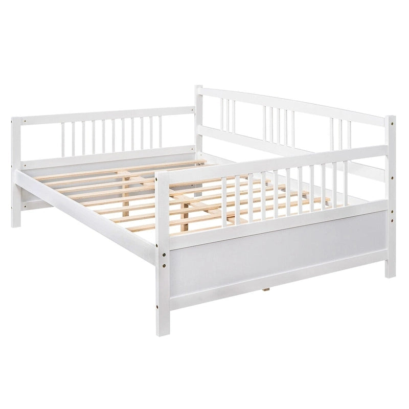 Lit de repos jumeau en bois massif avec rangement et 10 lattes – Canapé et lit combinés