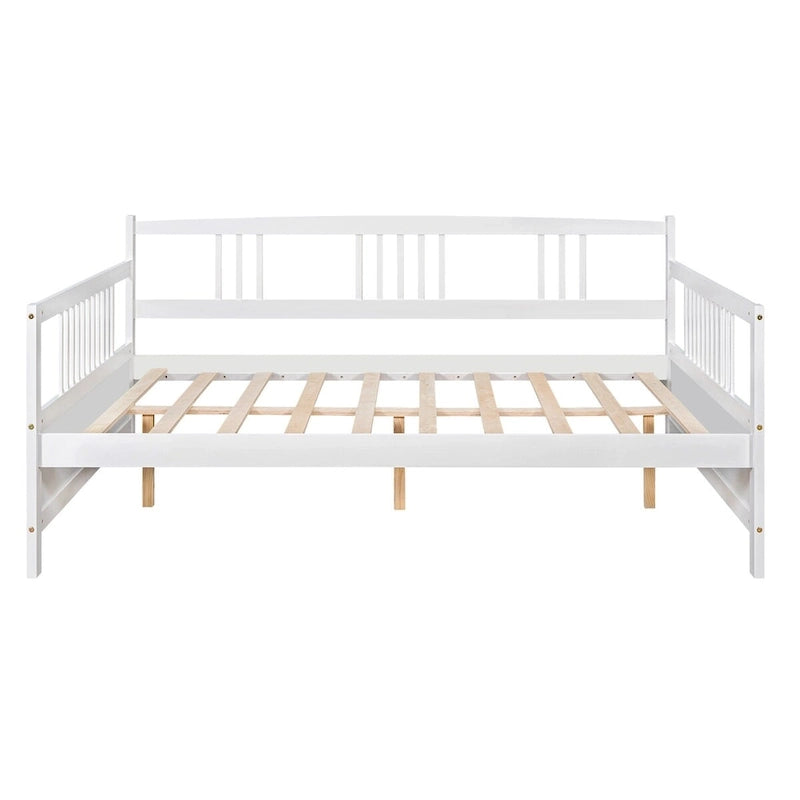 Lit de repos jumeau en bois massif avec rangement et 10 lattes – Canapé et lit combinés
