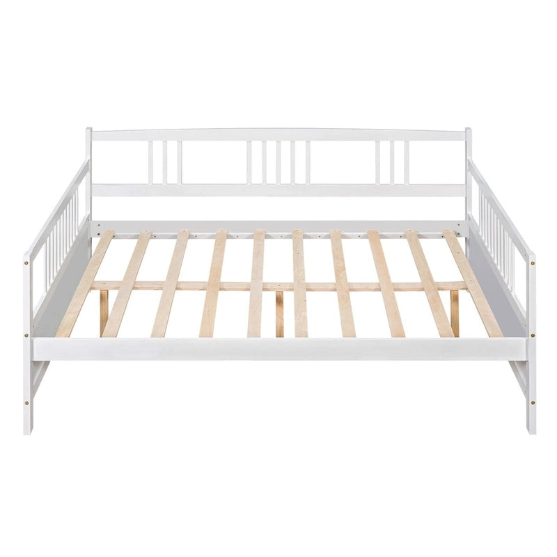 Lit de repos jumeau en bois massif avec rangement et 10 lattes – Canapé et lit combinés