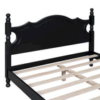 Lit plateforme de style rétro, Cadre de lit plateforme en bois