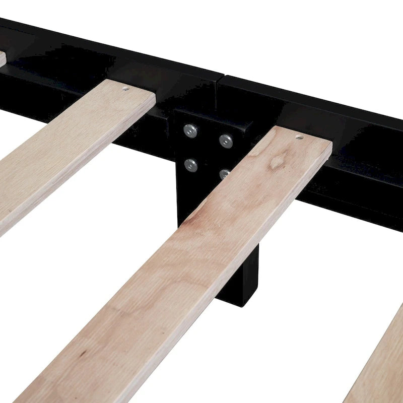 Lit plateforme de style rétro, Cadre de lit plateforme en bois
