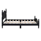 Lit plateforme de style rétro, Cadre de lit plateforme en bois