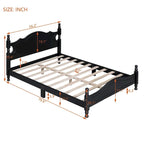 Lit plateforme de style rétro, Cadre de lit plateforme en bois