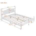 Lit plateforme de style rétro, Cadre de lit plateforme en bois