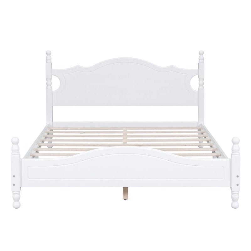 Lit plateforme de style rétro, Cadre de lit plateforme en bois