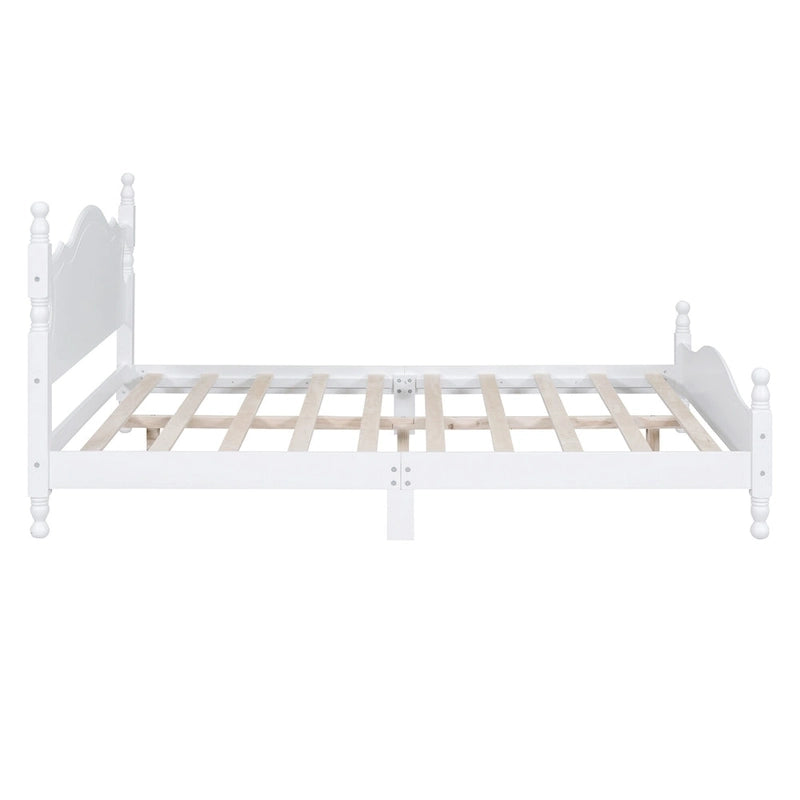 Lit plateforme de style rétro, Cadre de lit plateforme en bois