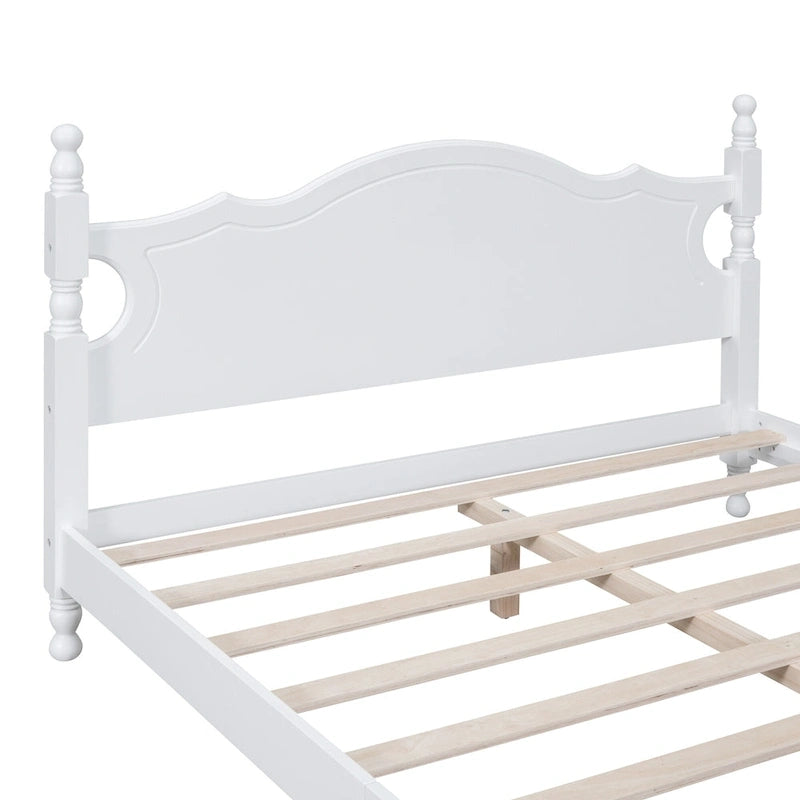 Lit plateforme de style rétro, Cadre de lit plateforme en bois