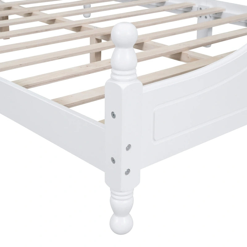 Lit plateforme de style rétro, Cadre de lit plateforme en bois