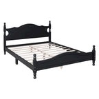 Lit plateforme de style rétro, Cadre de lit plateforme en bois