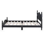Lit plateforme de style rétro, Cadre de lit plateforme en bois