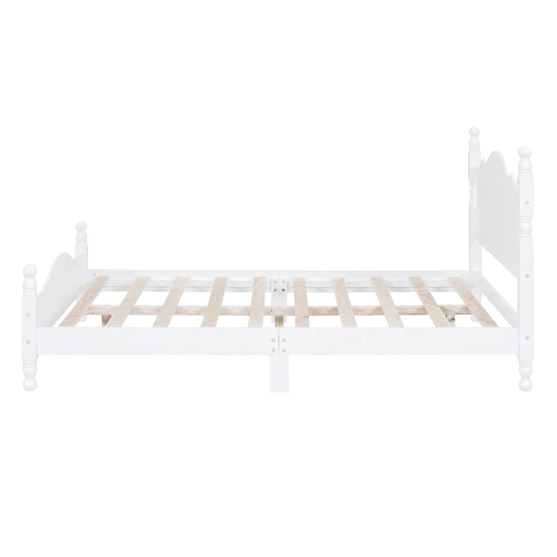 Lit plateforme de style rétro, Cadre de lit plateforme en bois