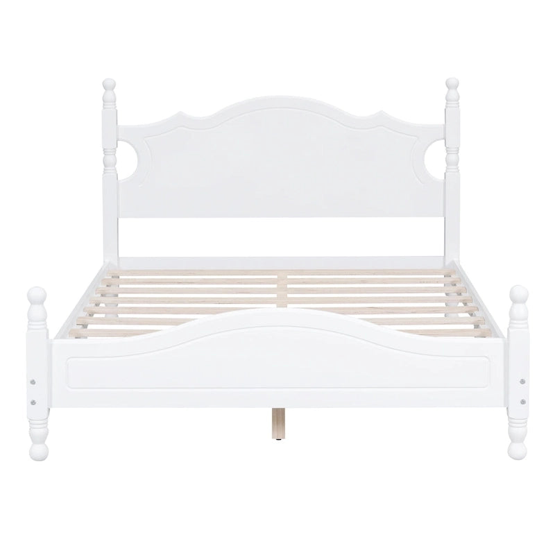 Lit plateforme de style rétro, Cadre de lit plateforme en bois