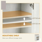 Meuble d'appoint de style ferme avec portes de grange, buffet de cuisine avec double portes, tiroir, blanc