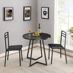 Table à manger ronde de 31,5 po, table de loisirs moderne avec pied en métal