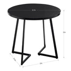 Table à manger ronde de 31,5 po, table de loisirs moderne avec pied en métal