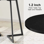 Table à manger ronde de 31,5 po, table de loisirs moderne avec pied en métal
